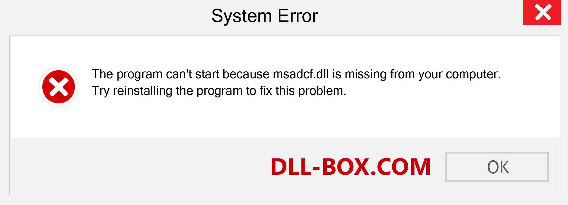  msadcf.dll file is missing?. Download for Windows 7, 8, 10 - Fix  msadcf dll Missing Error on Windows, photos, images