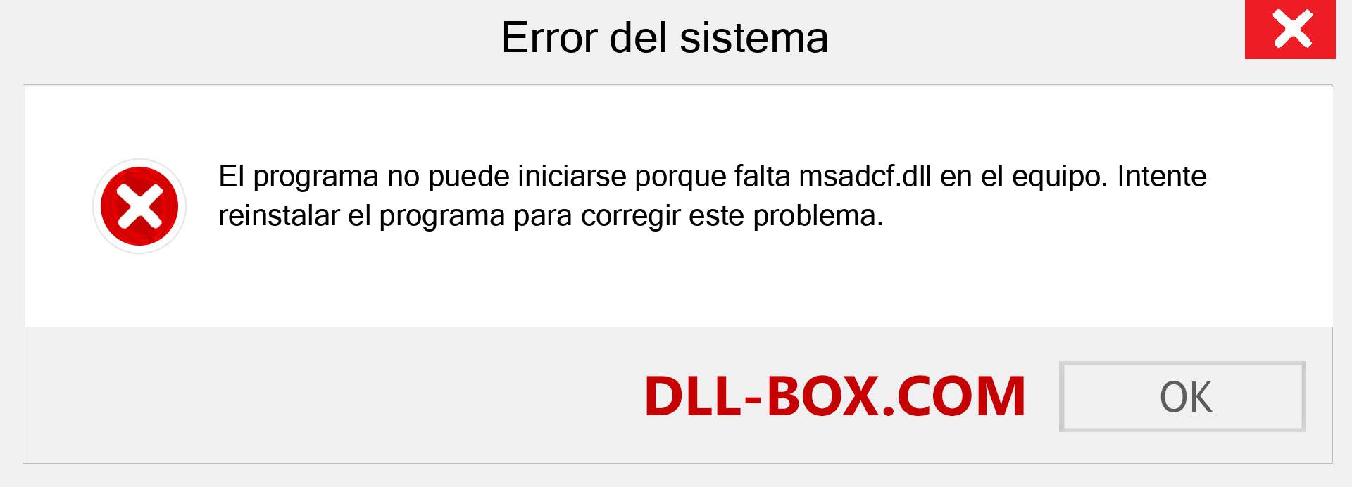 ¿Falta el archivo msadcf.dll ?. Descargar para Windows 7, 8, 10 - Corregir msadcf dll Missing Error en Windows, fotos, imágenes